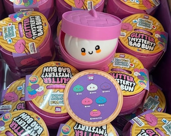 Zeldzaam roze glitter Mystery Bao-broodje | Viraal TikTok kawaii squishy-speeltje