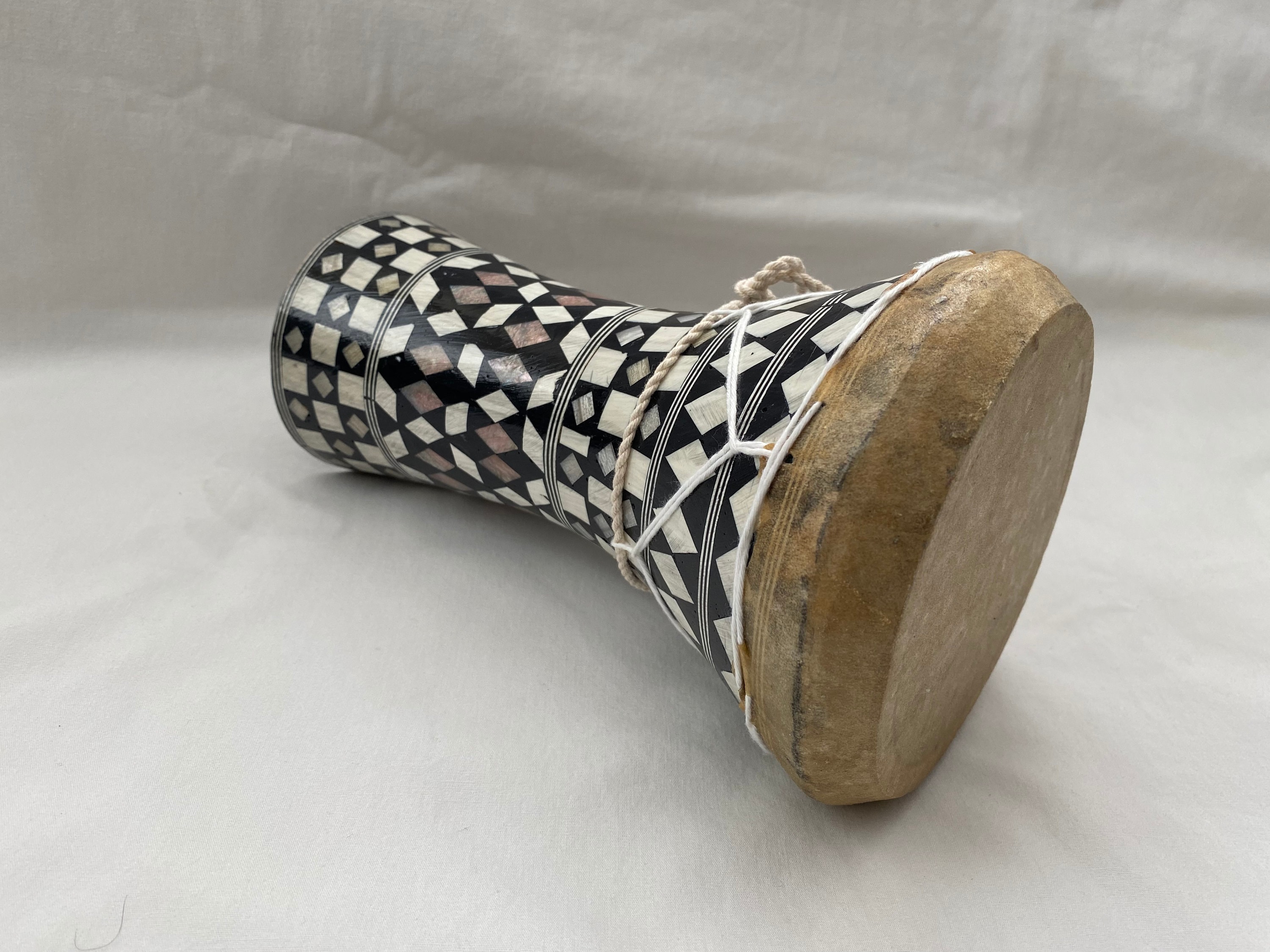 Buy Egyptian Handmade Inlaid Wooden Black White Drum tabla dumback