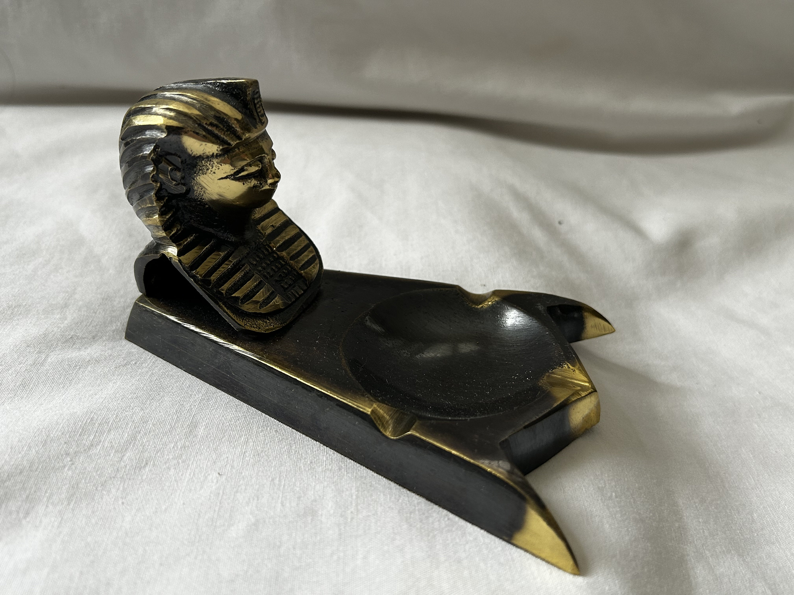 Egyptian Brass Oxidized Unique Handmade Cigarette Ashtray