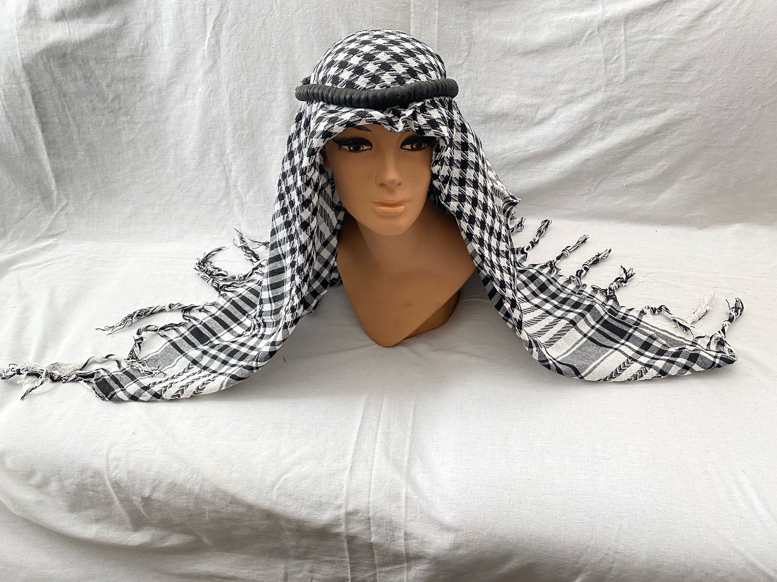Egyptian Cotton Arabic Arafat Black or Red With Ekhal Head Etsy UK