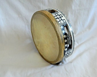 Small Egyptian Tambourine Rik With Metal Cymbals 5" !!! Great Price