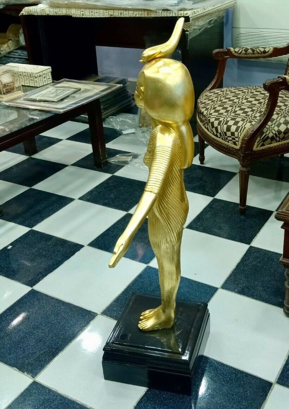Egyptian Selket X-large Resin Statue Gold Black Beautiful - Etsy