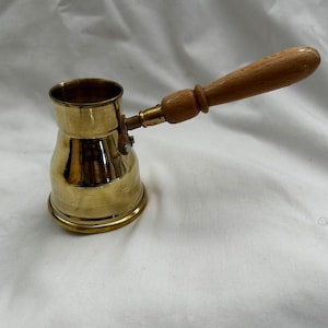 Cafetière turque vintage égyptienne en laiton faite à la main Cafetière grecque de 2,25 pouces et 2,75 pouces et 3,25 pouces de haut Pot Ibrik de 2 oz à 4 oz