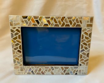 Egyptian Wood Inlaid Handmade Abalone Mother of Pearl Shell Picture Frame 7&quot;X 5.25&quot; #241 & 1569 (Picture size 3.5&quot; X 5&quot;)