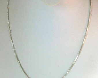 925 Sterling Zilveren Doosje Eenvoudige Ketting Halsketting 50 cm Lang Gestempeld