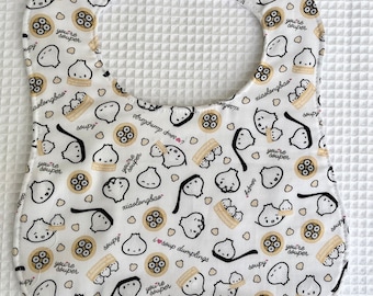 Snuggly Soup Dumplings Bibs Infant Bib, baby bib with white waffle weave absorbent backing