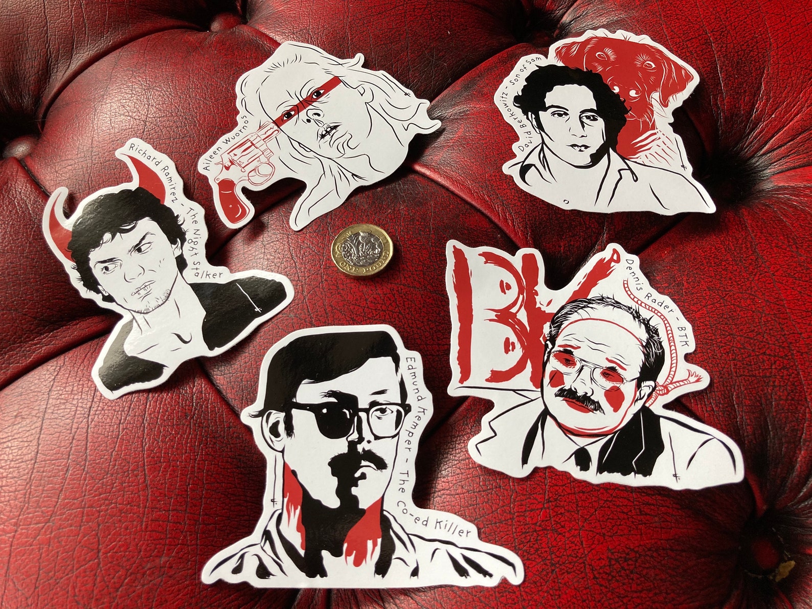 Serial Killer Stickers large 10cm X 10cm Black Pack 2 Etsy UK