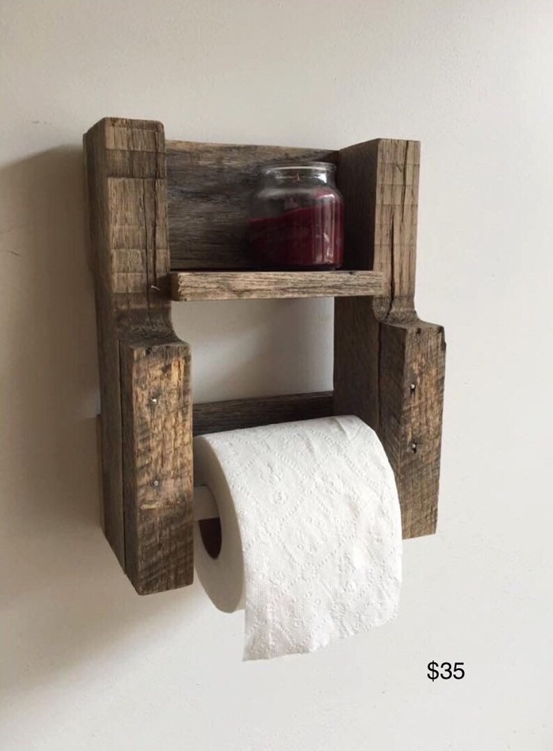 Rustic Primitive Toilet Paper Roll Dispenser /Holder with Etsy