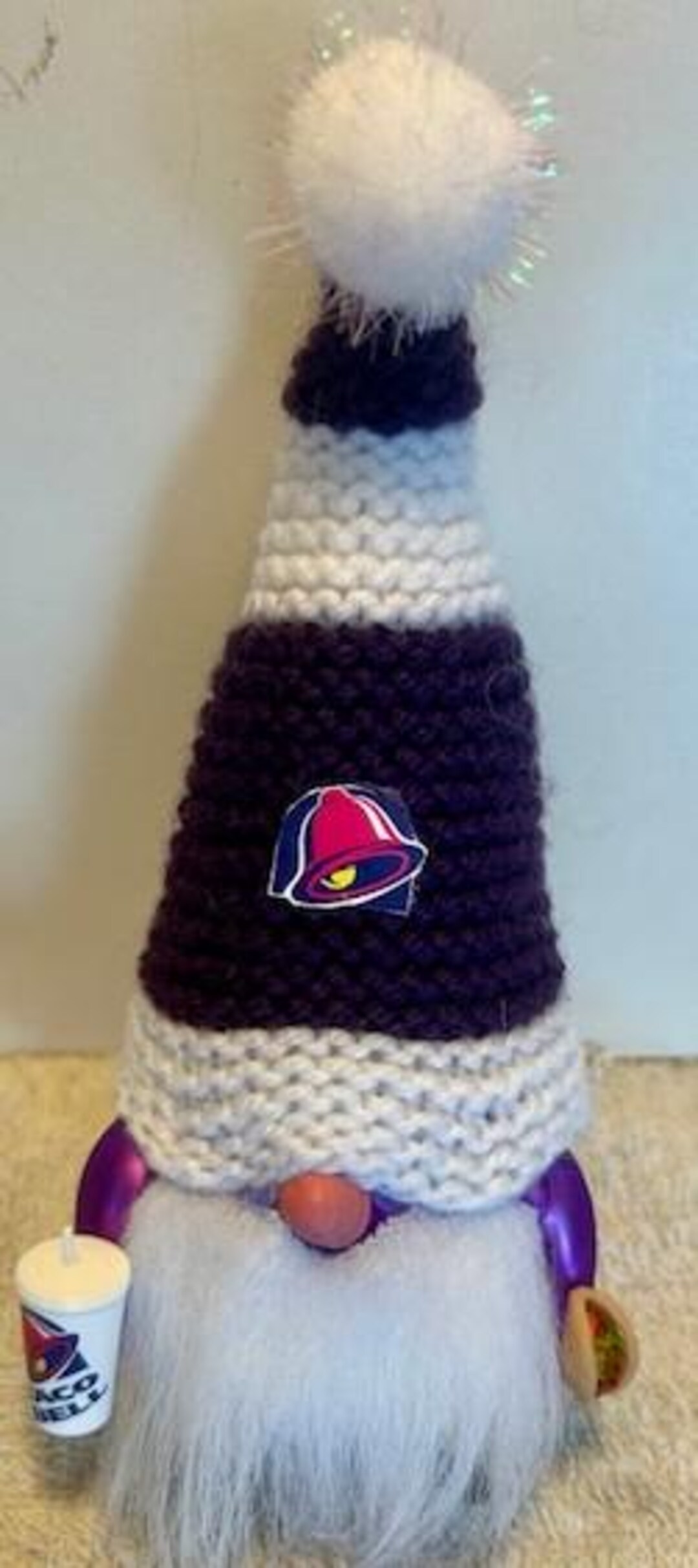 New Beautiful Italian Blown Glass Taco Bell Gnome Christmas Ornament ...