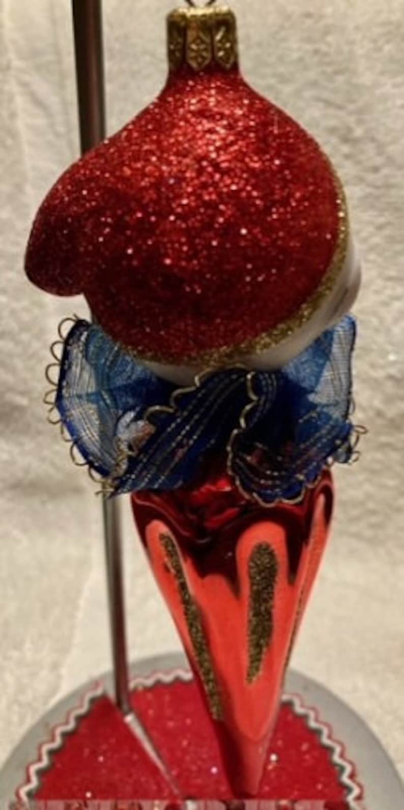 New Italian Blown Glass Red Santa Drop Christmas Ornament - Etsy