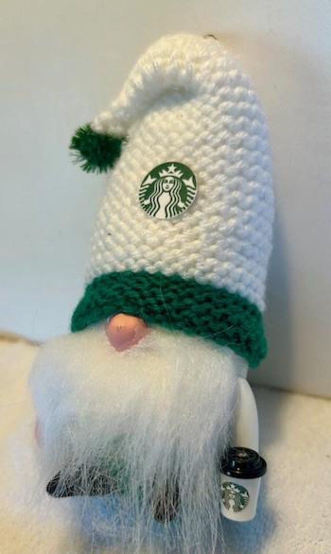 New Beautiful Italian Blown Glass Starbucks Gnome Christmas Ornament ...