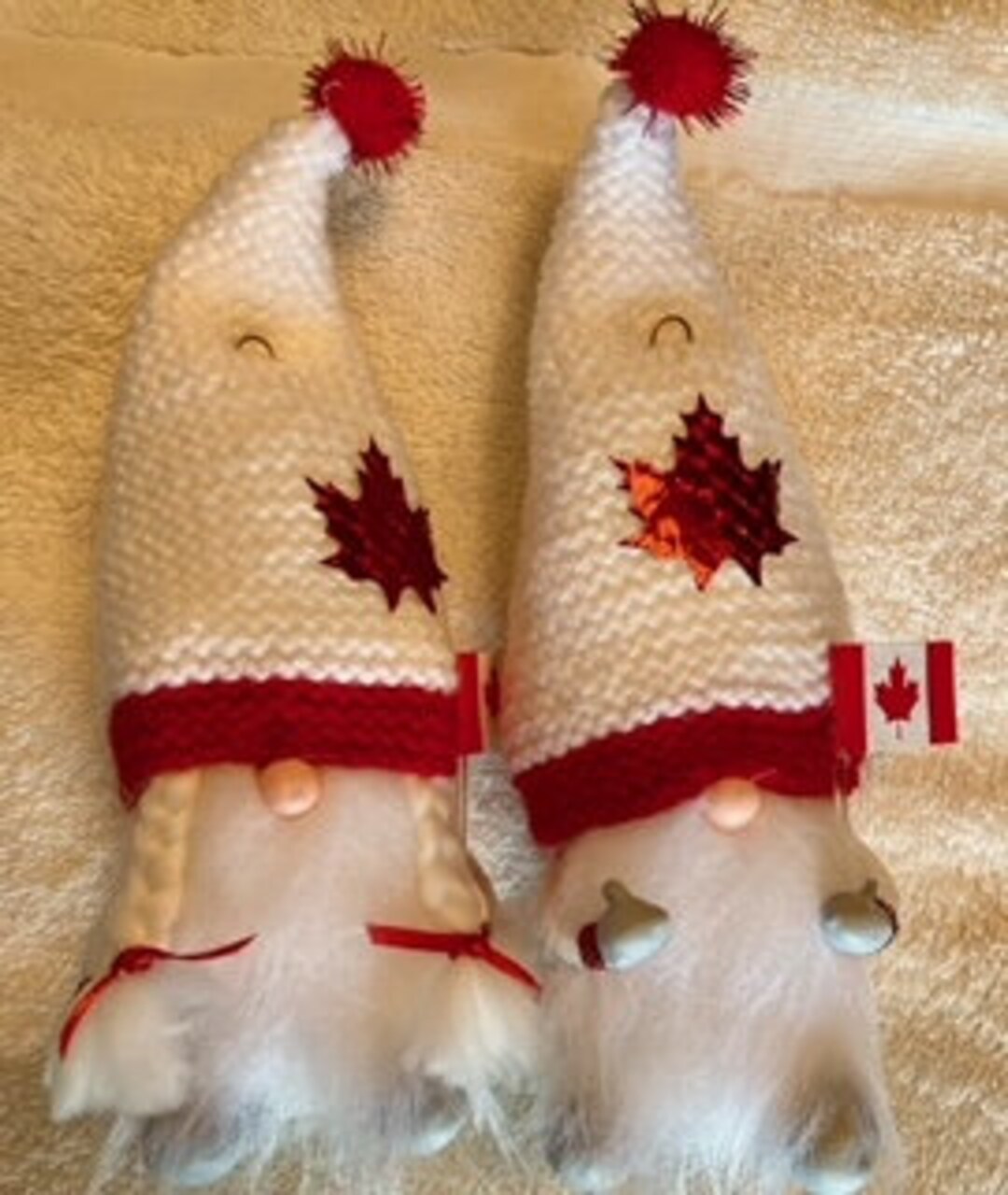 New Italian Blown Glass “oh Canada” Gnome Christmas Ornament Set of 2 ...