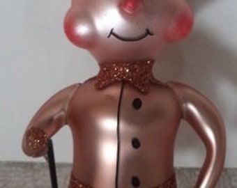 Elmer Fudd Beautiful Hand Blown Glass Christmas Ornament Warner Bros Cartoon