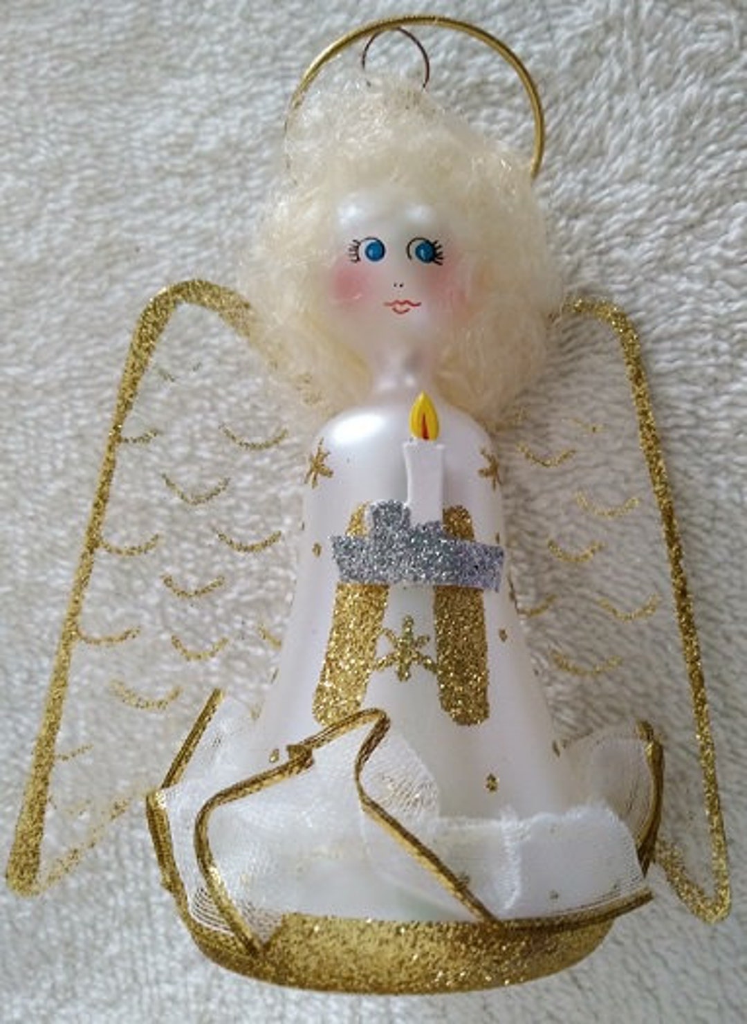 Vintage Italian Blown Glass Angel Christmas Ornament - Etsy