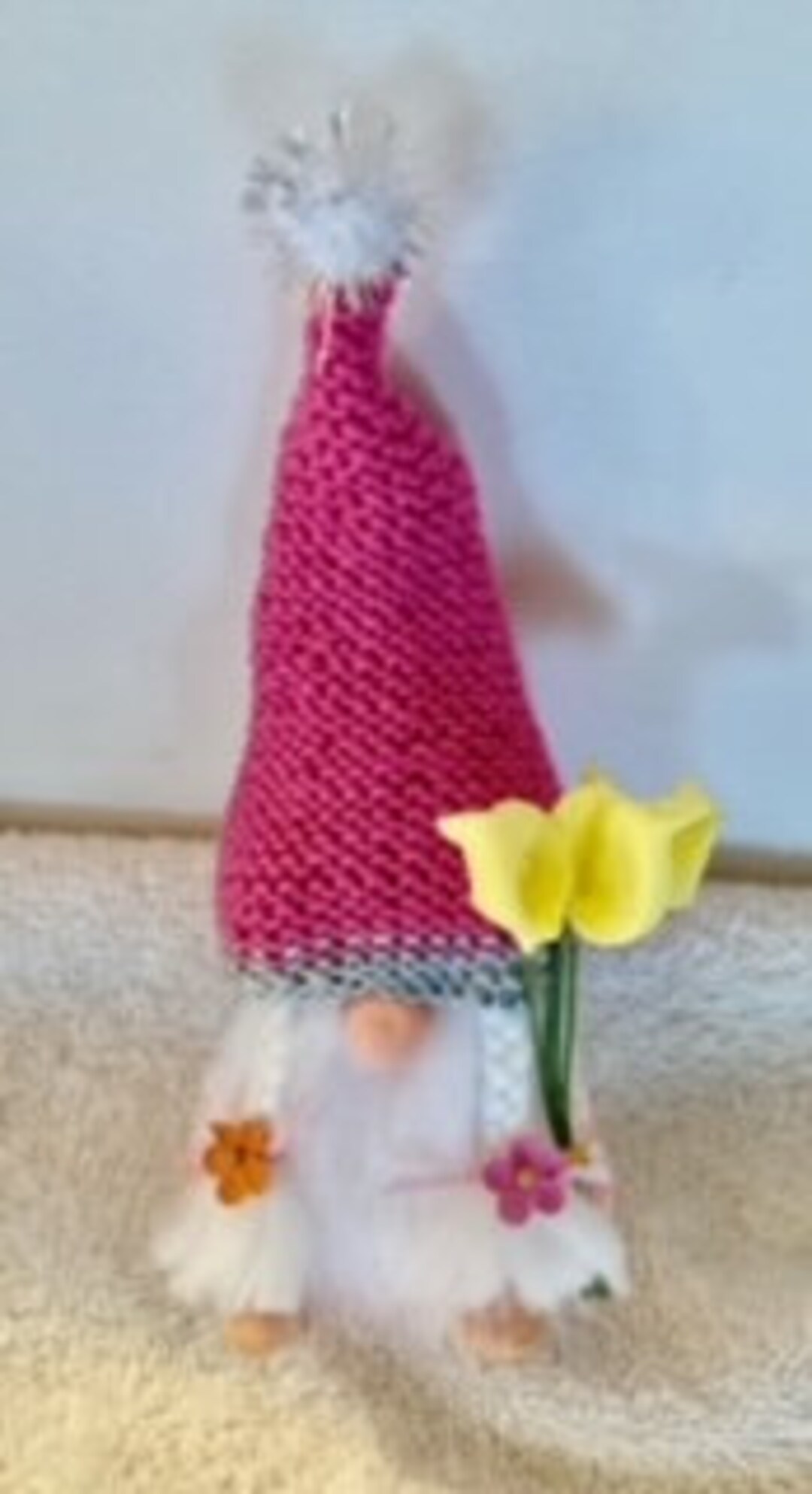 New Italian Blown Glass Pink Summertime Gnome Elf Christmas Ornament ...