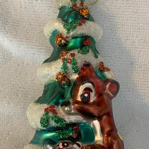 NEW  Christopher Radko Italian Blown Glass Bambi Christmas Ornament Disney