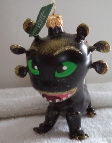NEW Italian Blown Glass How to Train Your Dragon Christmas Ornament 4 Piece Set Very Rare Dream ...
