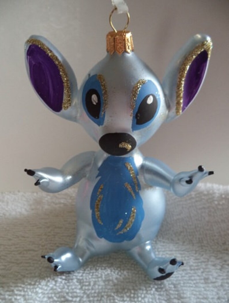 Lilo and Stitch Beautiful Hand Blown Glass Christmas Ornament Etsy