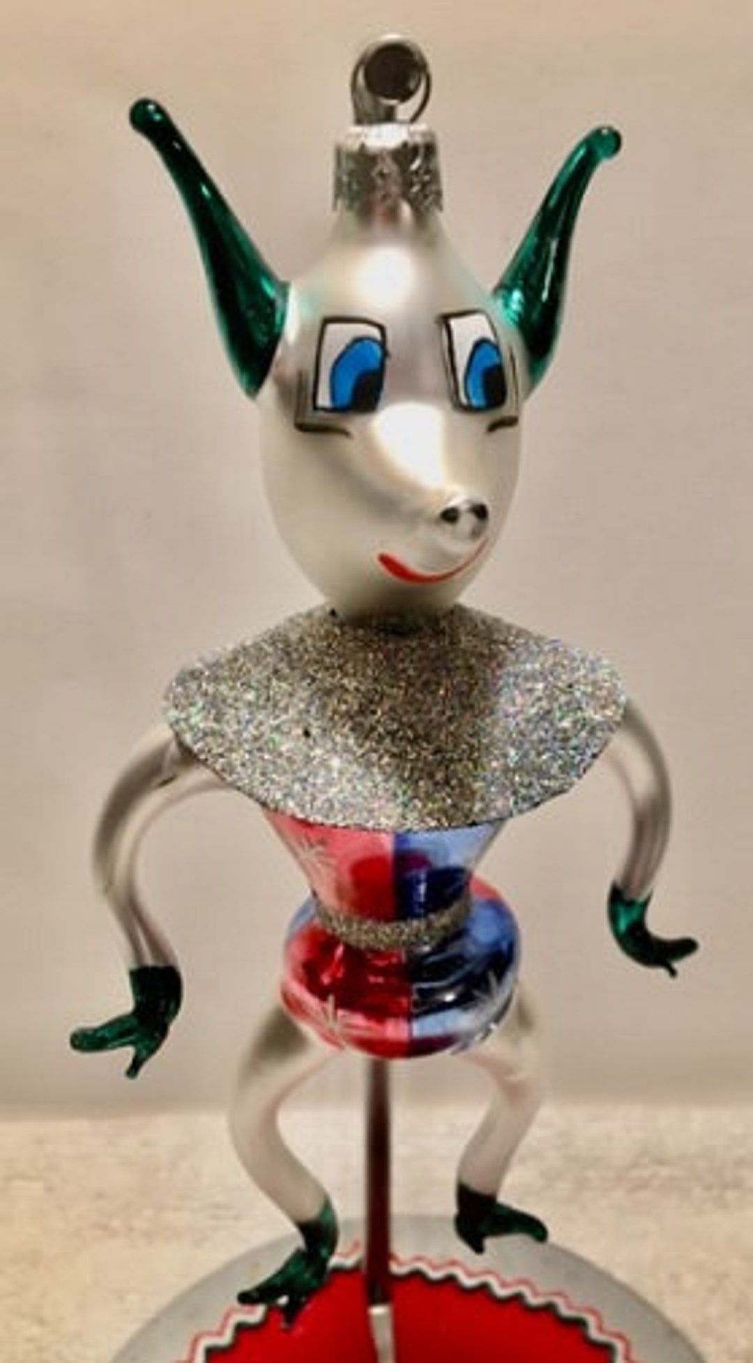 Beautiful NEW Italian Blown Glass Pink and Blue Xenon Christmas ...