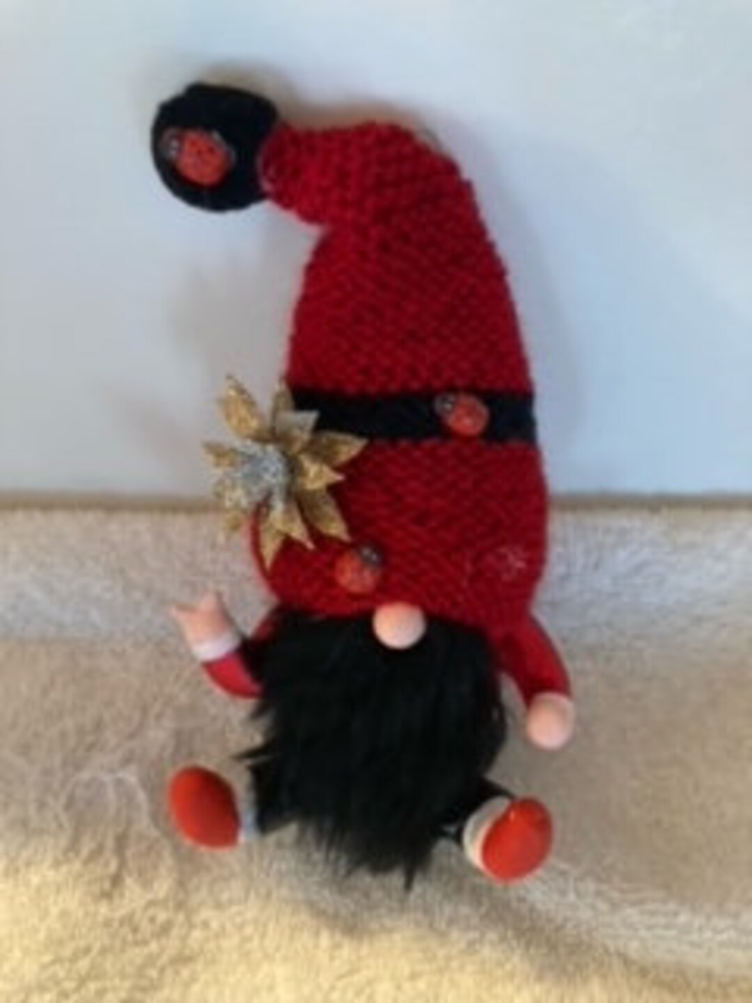 New Beautiful Italian Blown Glass Ladybug Gnome Christmas Ornament - Etsy