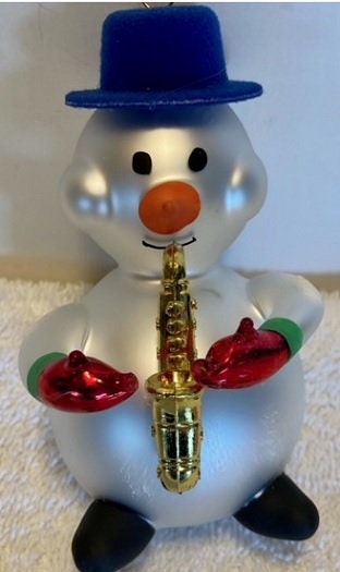Beautiful New Italian Blown Glass North Pole Jammin’ Christmas Ornament ...