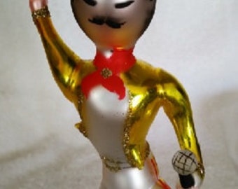 NEW Italian Blown Glass Freddie Mercury Christmas Ornament Queen Music Very Rare Bohemian Rhapsody