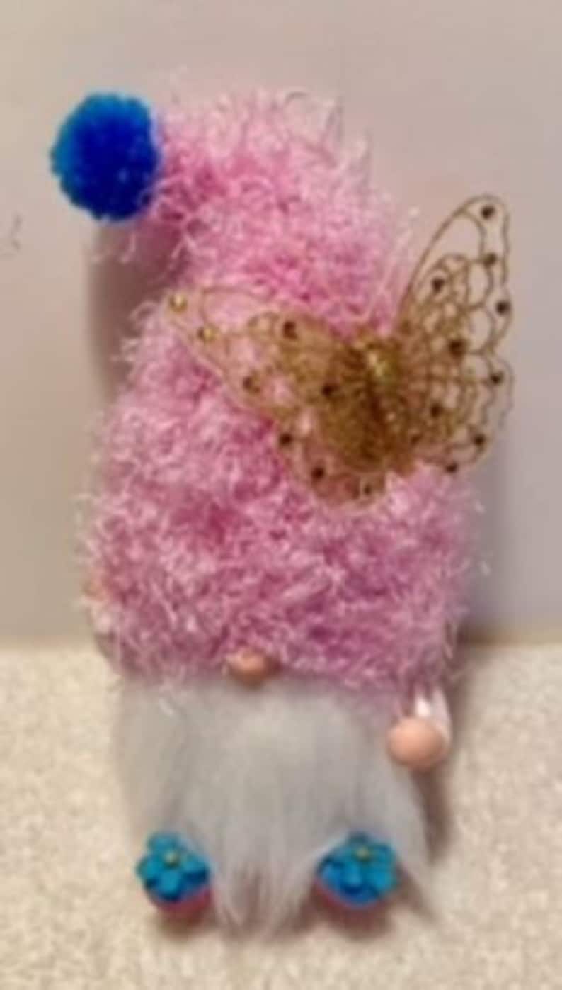 New Beautiful Italian Blown Glass Pink Butterfly Gnome Christmas ...