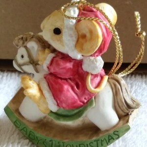 1991- 1993 Ganz Little Cheeser Christmas Ornaments & Figurines 4 Piece Lot