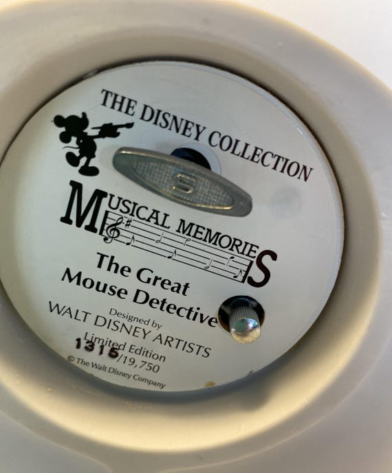 1986 Disney Musical Memories “great Mouse Detective” Figurine