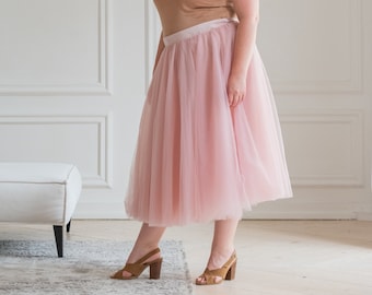 Layered tulle skirt, Tutu skirt for women, Tulle midi skirt, Full tulle overskirt, Wedding tulle skirt, Bridesmaid skirts, Tutu skirt adult