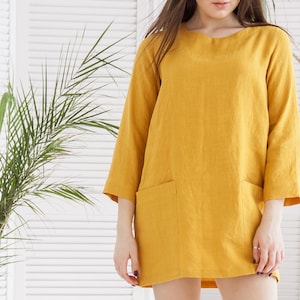 Linen tunic women, Linen tunic dress women, Linen tunic tops for women, Linen boho blouse, Loose tunic tops, Oversized tunic, Gift for her