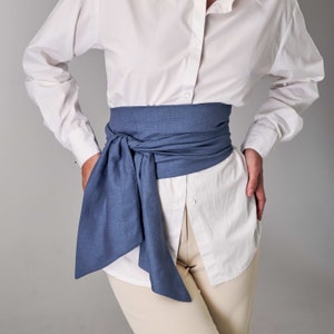 Fabric corset belt, Oversize belt, Wide waist belt, Obi belt for kimono, Linen belts for women, Cloth belts for women, Tie belts for women