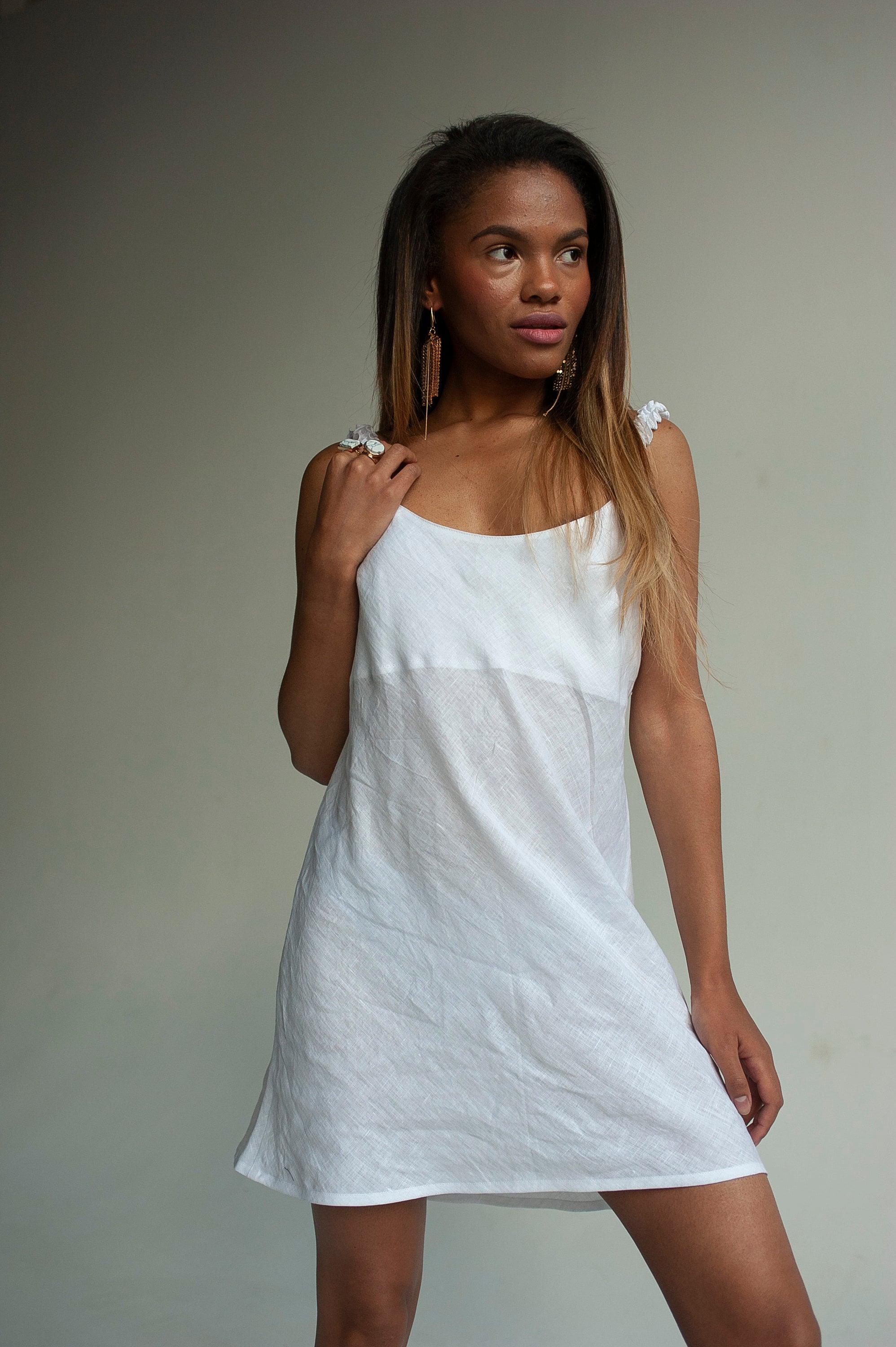 white christmas dresses Vitamin A Flora Midi Dress in White main image 1