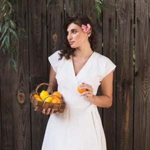 Linen wrap dress, Linen kimono dress, White linen dress, Linen sundress, Linen maxi dress, Summer linen dress, Wedding guest dress