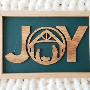 Nativity Sign/ Christmas Nativity/ JOY/ Christmas