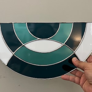 Stained Glass Geometric semicircle panel - New Minglewood 1