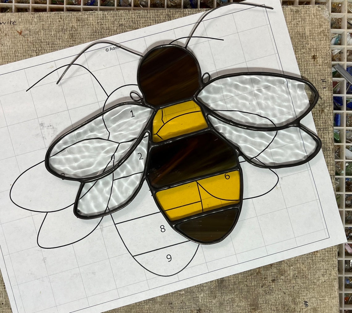 Stained Glass Pattern Digital Download Bee - Etsy