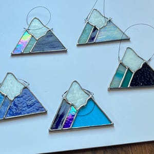 Stained glass mini mountain Suncatcher