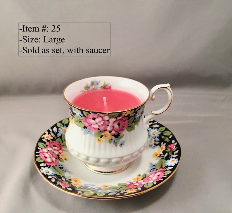 Tea Cup Candles Etsy