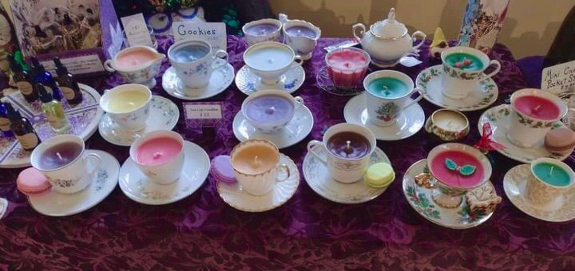 Tea Cup Candles Etsy