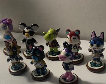 CUSTOM Animal Crossing inspired figurines with stand