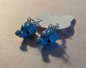 Animal crossing inspired elephant watering can earrings