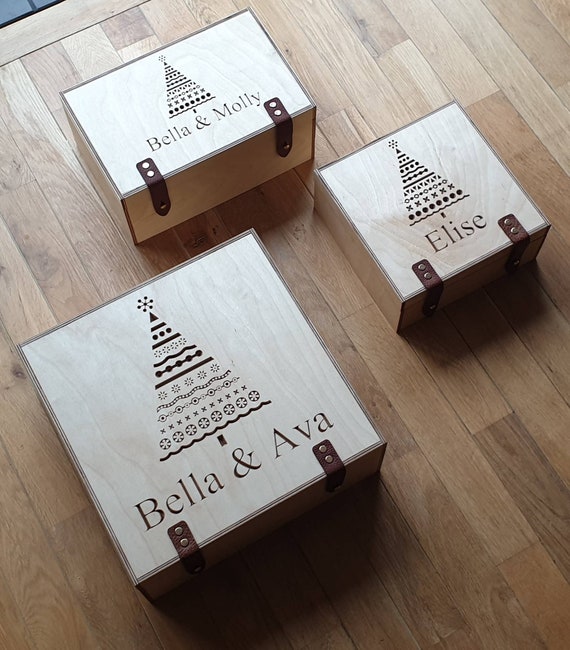 Download Free Personalised Christmas Eve Box Toy Box Keep Safe Box Etsy SVG DXF Cut File