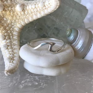 Sterling Silber Welle Ring
