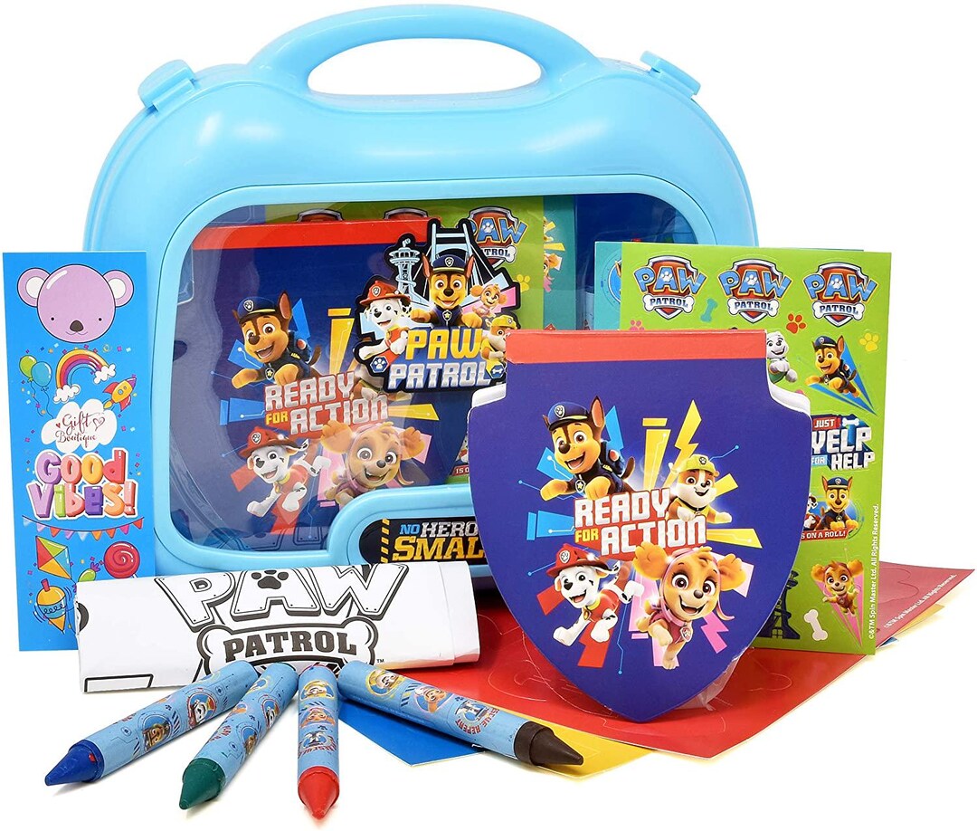 Paw Patrol Coloring and Activity Carry Case 61 Pcs - Etsy