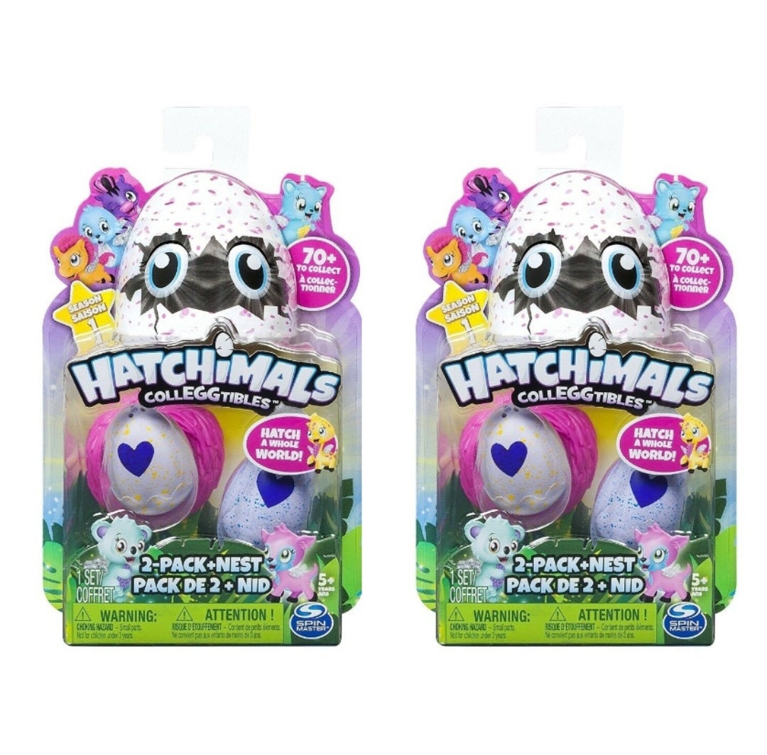 Hatchimals Colleggtibles Lot of Mini Figures Pink Purple/silver Glitter  Wings Rare 