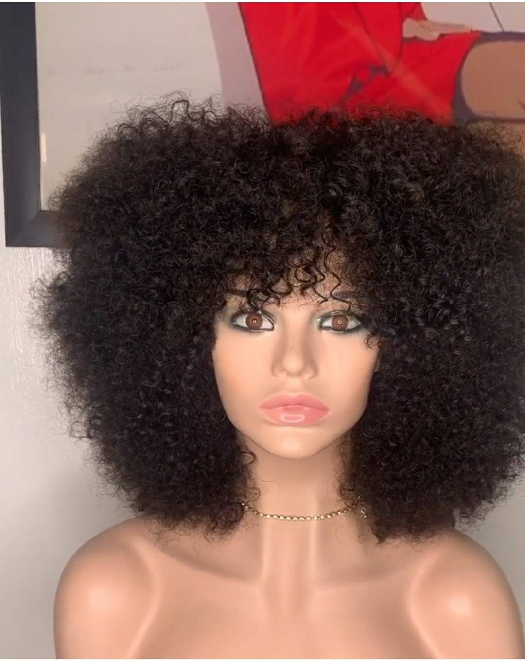 Kinky Fringe Wig Etsy