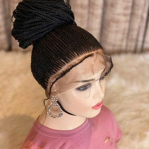 Braided all back ponytail