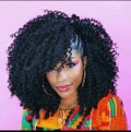 Side weave kinky curls product logo