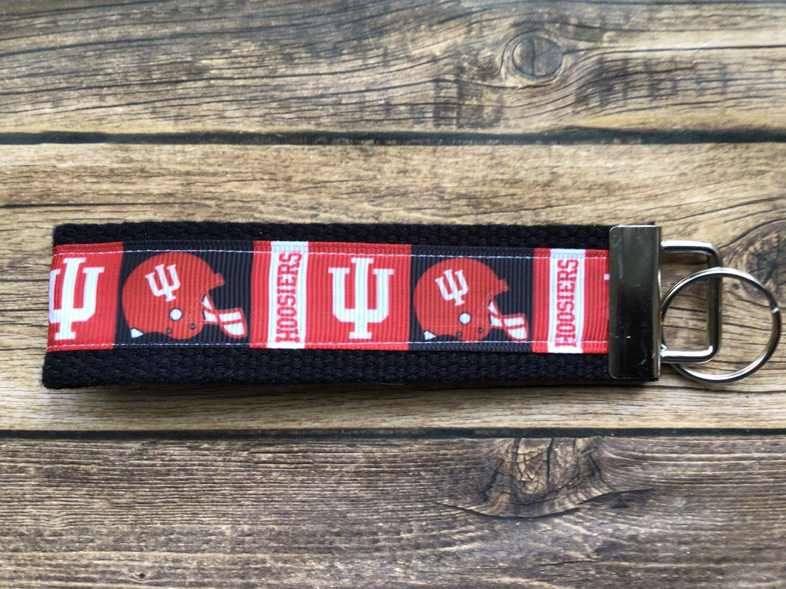Indiana University Hoosiers Keychain IU Key Fob Key Chain Etsy